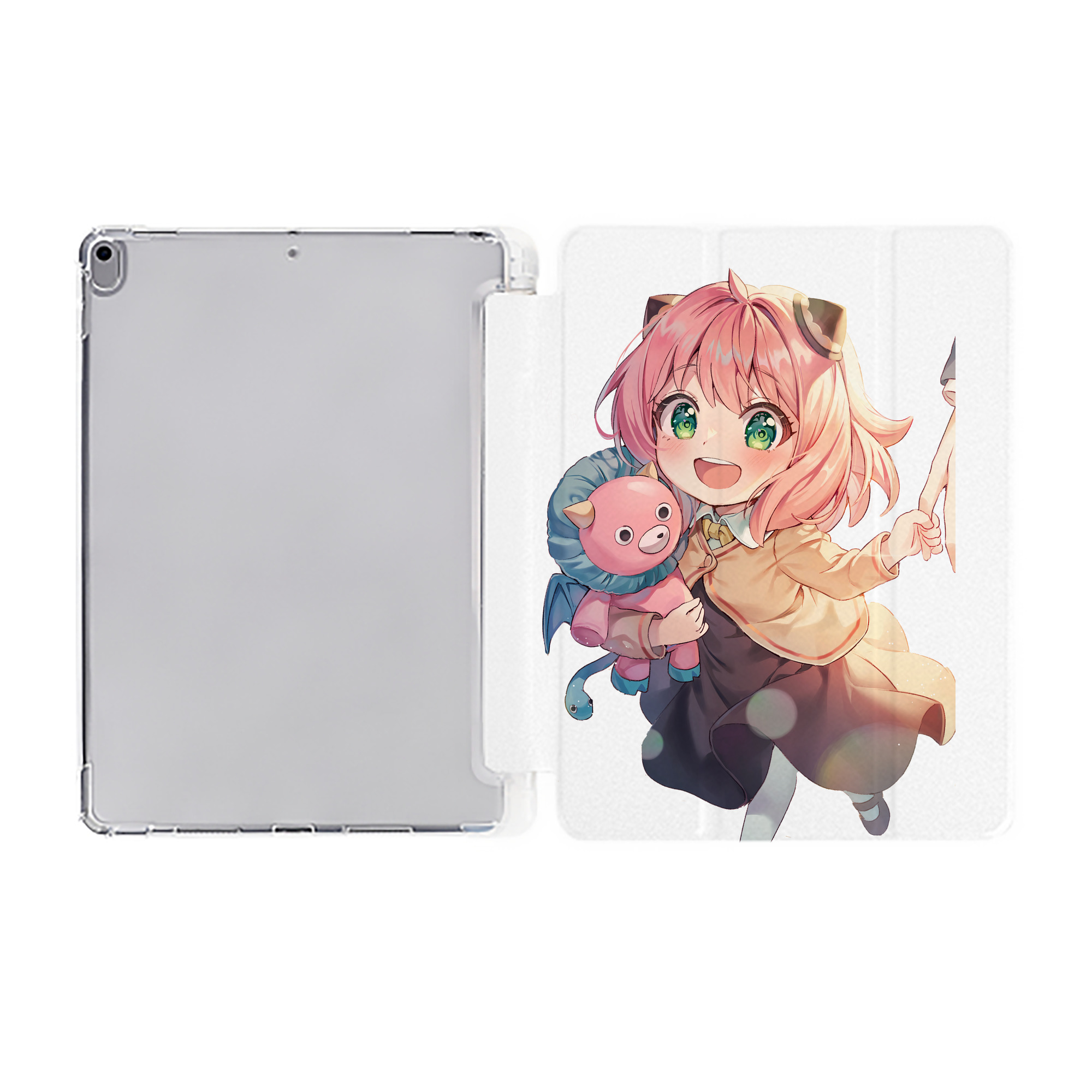 （画像用） SPY×FAMILY间谍家家酒 IPad ケース ペン収納付き 三つ折りスタンド PUレザー×シリコン 対応機種9.5/10.5/10.9インチ